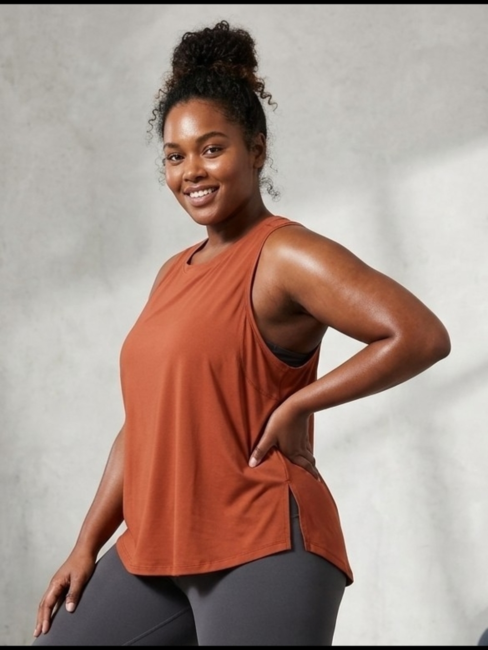Old Navy Active Ultralite Go-Dry Tank Top Size 3X Racerback Side Slits